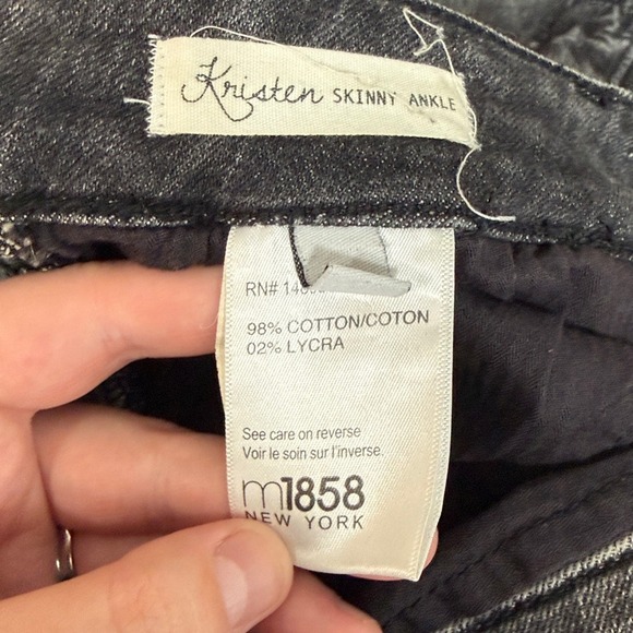 M1858 Charcoal Kristen Ankle Skinny Jeans Women's Size 8/29 Stretch Casual - Picture 5 of 6